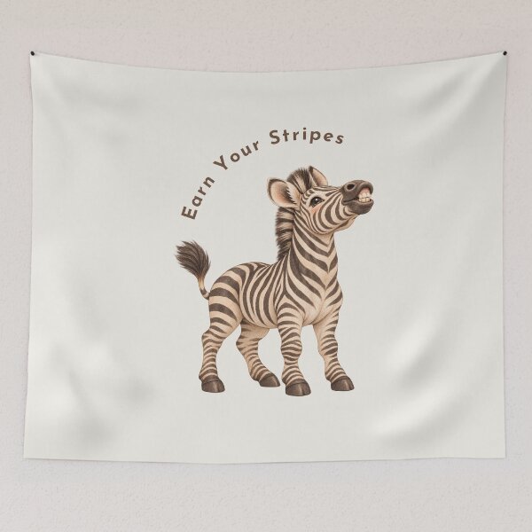 Item preview, Earn Your Stripes Zebra Safari Art designed and sold by mycute-stickers.