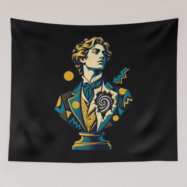 Item preview, Dorian Gray Pop Art Bust with a Spiral Heart designed and sold by Fenay Designs.