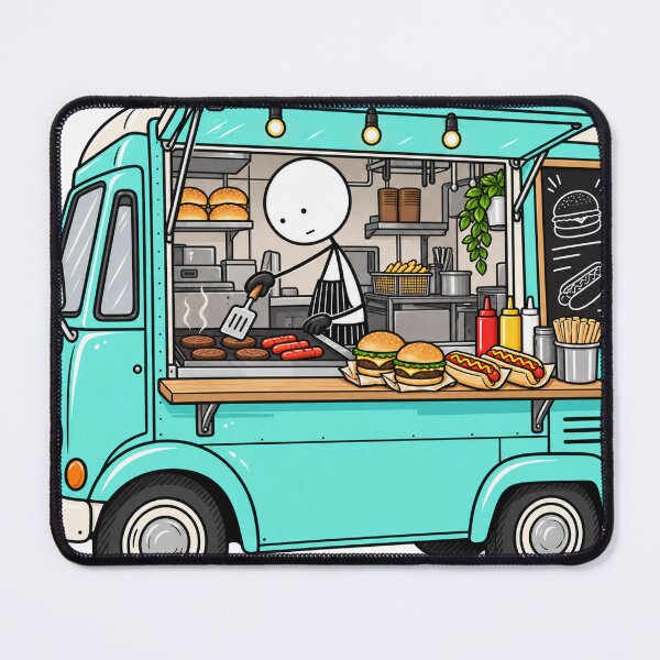 Item preview, Cute Food Truck Burger & Hot Dog designed and sold by Teem97.