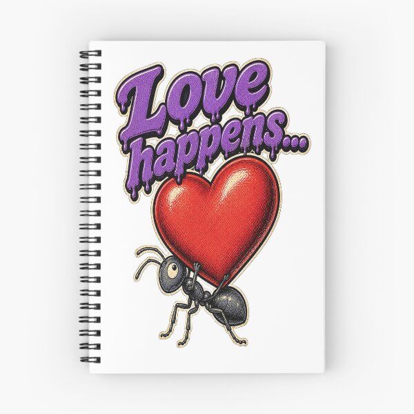 Item preview, Love Happens Ant Carrying Heart Cartoon designed and sold by Odd Alien Lab.