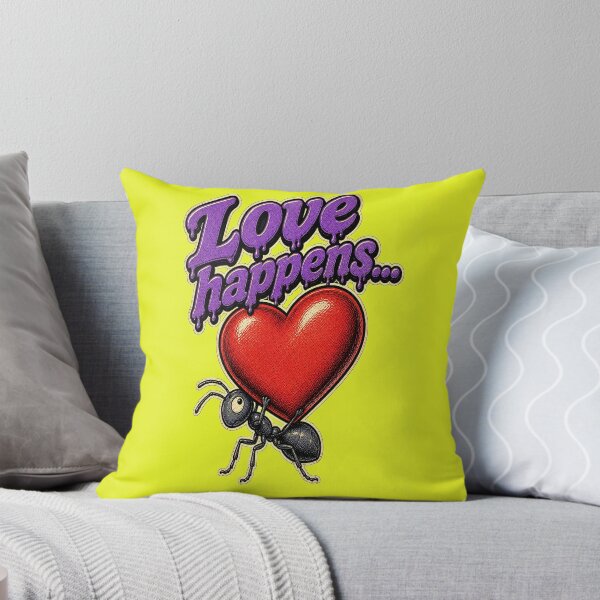 Item preview, Love Happens Ant Carrying Heart Cartoon designed and sold by Odd Alien Lab.
