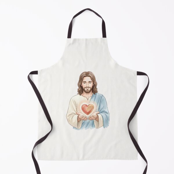 Item preview, Watercolor Jesus Holding A New Heart Christian designed and sold by stylishdzign.