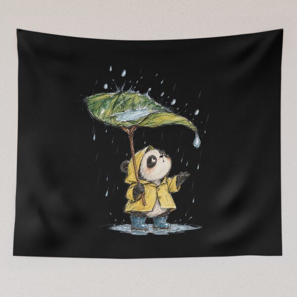 Item preview, Panda's Rainy Adventure designed and sold by Quelon.