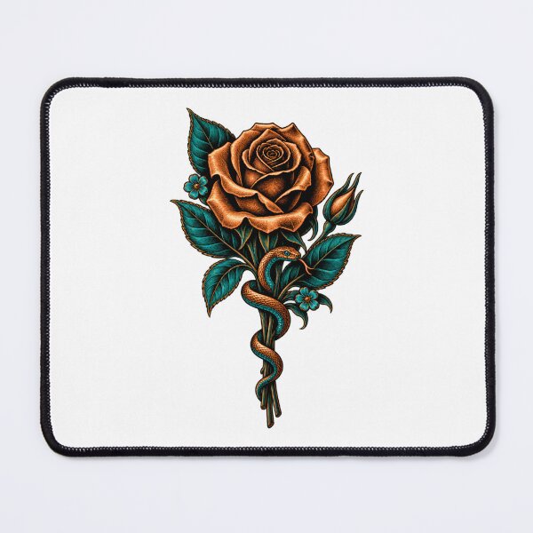 Item preview, Dorian Gray Bronze Rose and Coiling Serpent designed and sold by Fenay Designs.