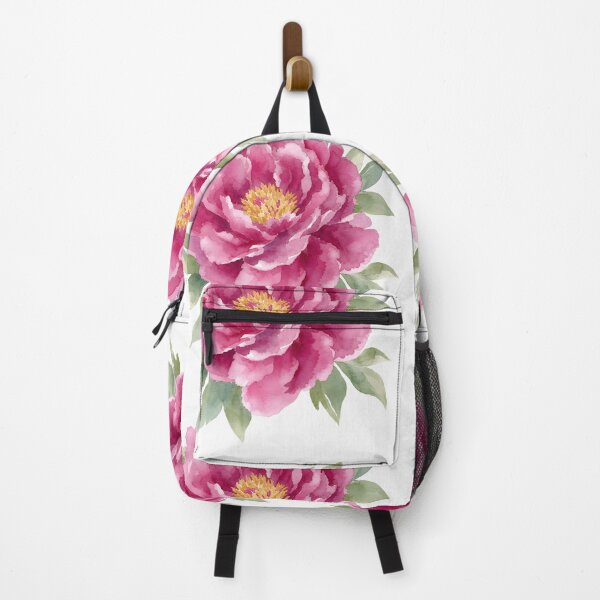 Item preview, Magenta Dark Pink Peony Flower Vintage Floral Watercolor Art HD Store designed and sold by bard-art.