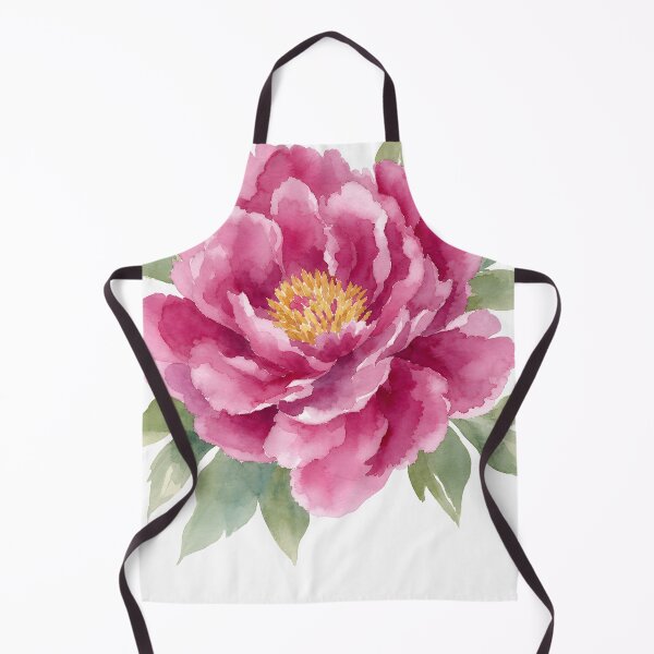 Item preview, Magenta Dark Pink Peony Flower Vintage Floral Watercolor Art HD Store designed and sold by bard-art.