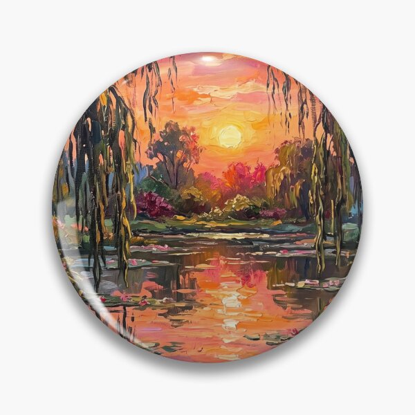 Item preview, Water Lilies Golden Hour designed and sold by kathelenrobera.