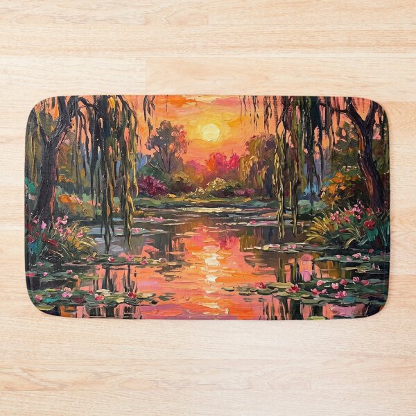 Item preview, Water Lilies Golden Hour designed and sold by kathelenrobera.