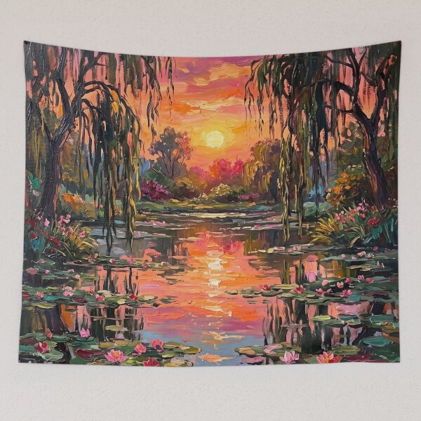 Item preview, Water Lilies Golden Hour designed and sold by kathelenrobera.