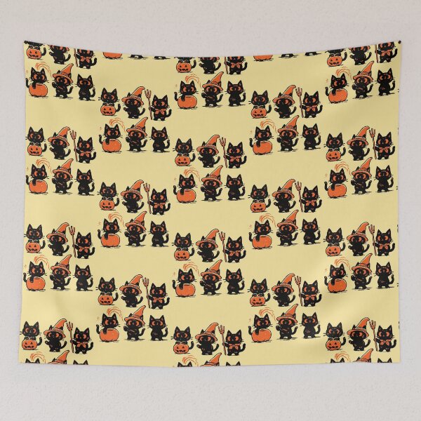 Item preview, Cute Spooky Black Cats Pack | Vintage Halloween & Witchy Kitty Illustration designed and sold by Catophile.