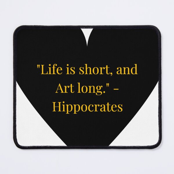 Item preview, Hippocrates Quote – Gold Text Black Heart designed and sold by TheIconSmith.