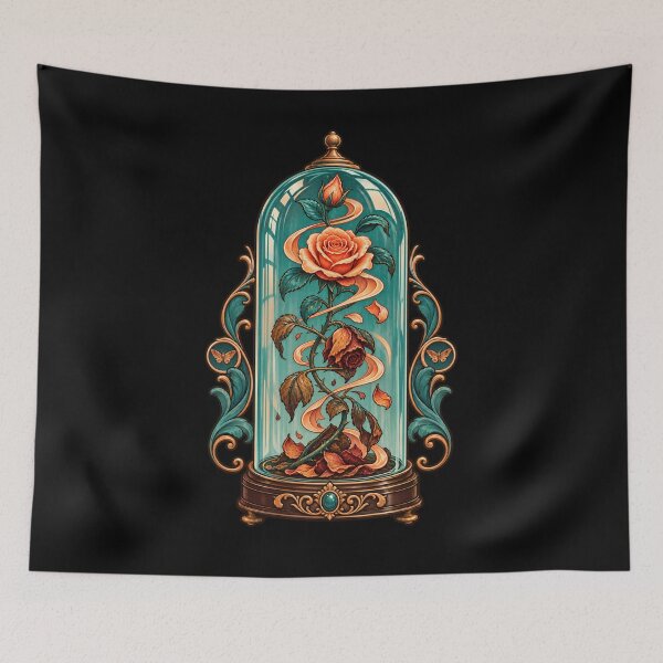 Item preview, Dorian Gray Rose Fading Beneath Glass designed and sold by Fenay Designs.