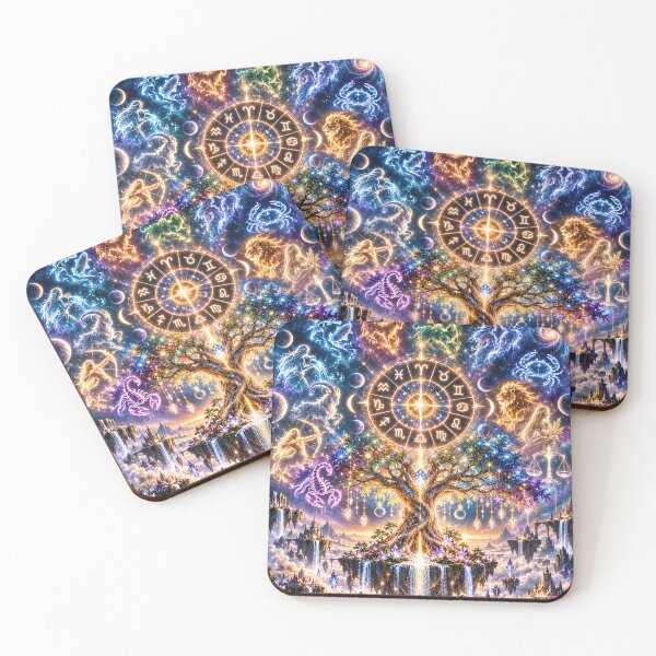 Item preview, Tree of Life with Star Signs, Zodiac Wheel, Galaxy designed and sold by knuppify.