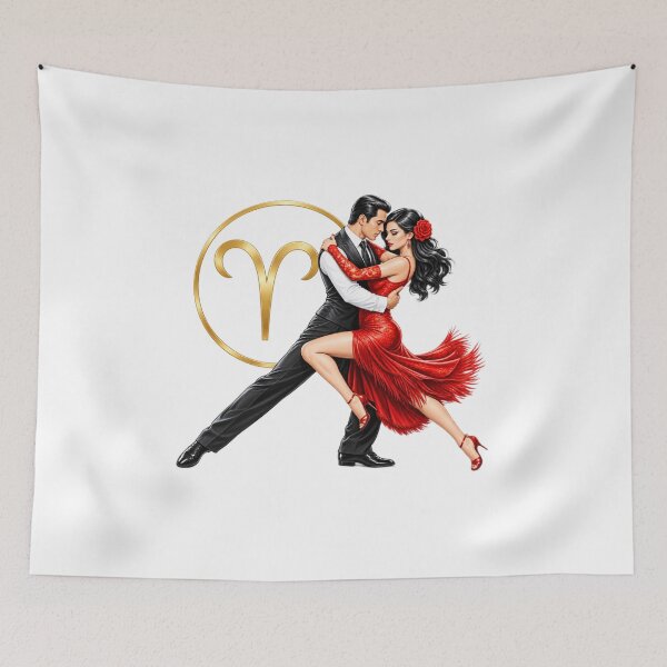 Item preview, Aries Zodiac Dance - Passionate Tango & Celestial Fire designed and sold by Addy77shop.