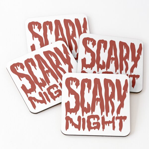 Item preview, Scary Night Bloody Dripping Text — Halloween Horror Typography Quote designed and sold by LYAN-STORE.