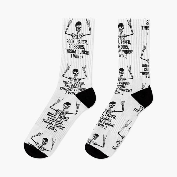 Item preview, Copy of Skeleton Rock Paper Scissors Throat Punch I Win designed and sold by w66aboo.