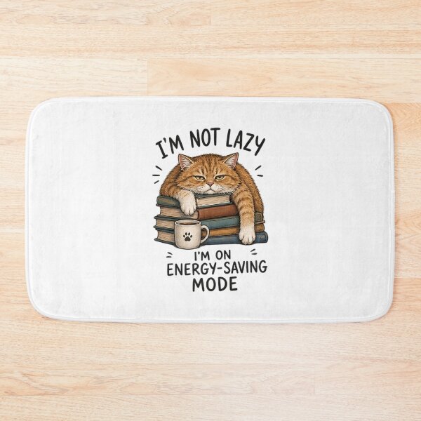 Item preview, I'm Not Lazy Cat Energy Saving designed and sold by DrAsmaaMohamed.