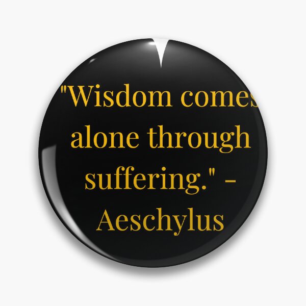 Item preview, Aeschylus Quote – Gold Text Black Heart designed and sold by TheIconSmith.
