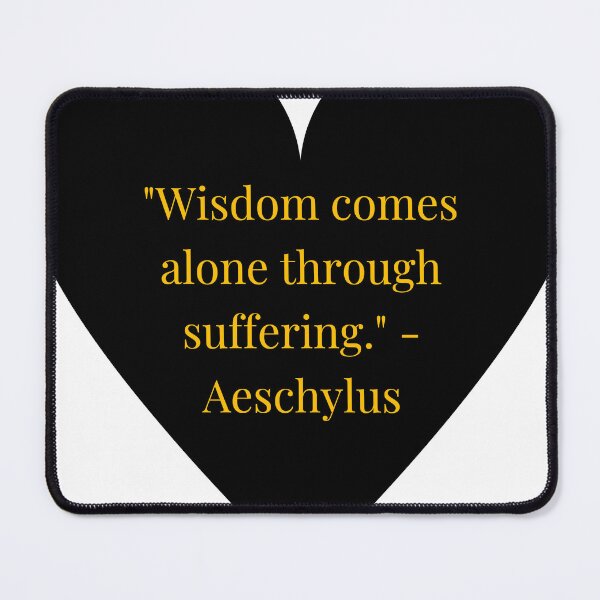 Item preview, Aeschylus Quote – Gold Text Black Heart designed and sold by TheIconSmith.