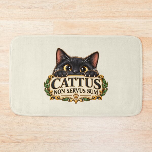 Item preview, Cattus Non Servus Sum – Black Cat Latin Humor designed and sold by MetaModel Editions.