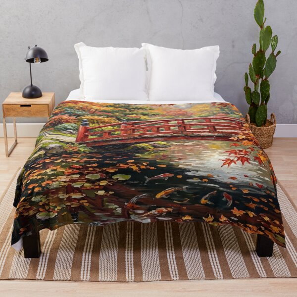 Item preview, Red Bridge Koi Pond designed and sold by kathelenrobera.