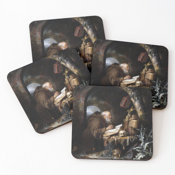Item preview, The Hermit by Gerrit Dou designed and sold by The Breathing Paint.