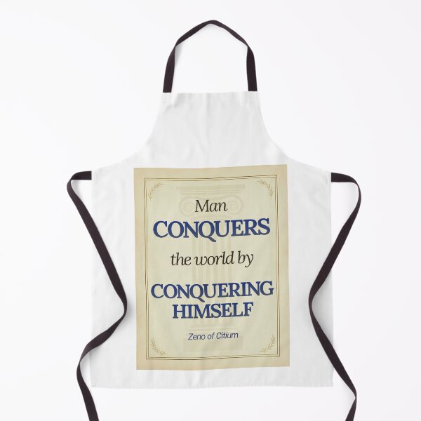 Item preview, Man Conquers the World by Conquering Himself - Zeno of Citium - Elegant Script Stoic Quote - Egyptian Blue Version designed and sold by Stoic Core.