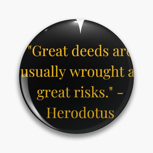 Item preview, Herodotus Quote – Gold Text Black Heart designed and sold by TheIconSmith.