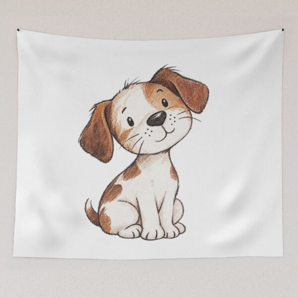 Item preview, Little Puppy Dog Pencil Sketch designed and sold by Snurly.