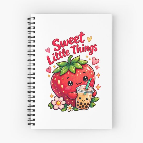 Item preview, Sweet Little Things - Cute Kawaii Strawberry Boba Tea designed and sold by Nunaprettyshop.