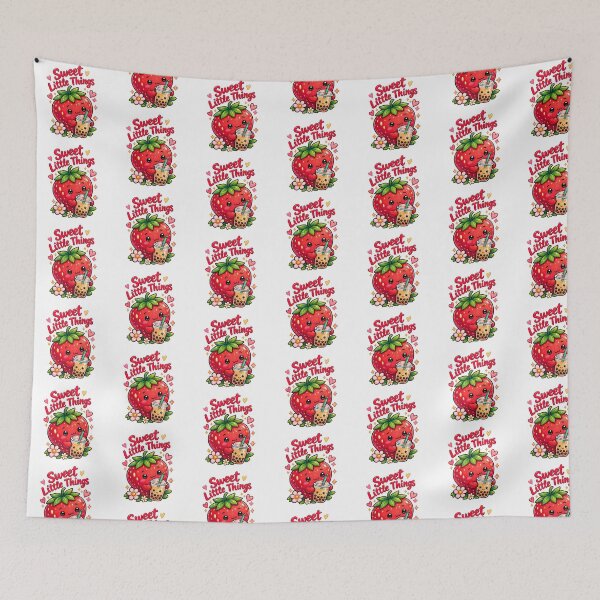 Item preview, Sweet Little Things - Cute Kawaii Strawberry Boba Tea designed and sold by Nunaprettyshop.