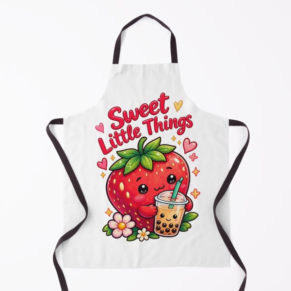 Item preview, Sweet Little Things - Cute Kawaii Strawberry Boba Tea designed and sold by Nunaprettyshop.