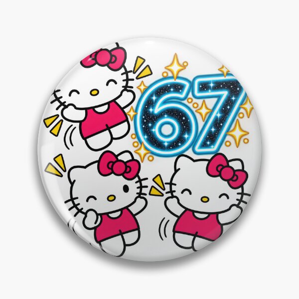 Item preview, Six Seven Meme 67 Aesthetic Cute Kitty designed and sold by VibeStoreMix.