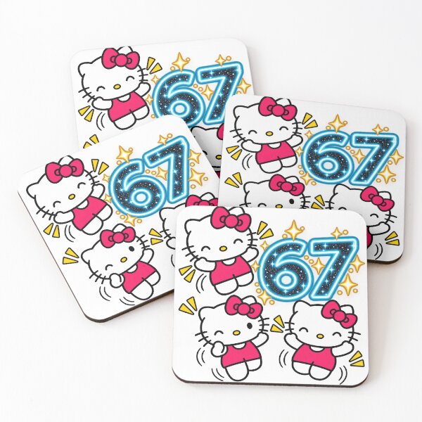 Item preview, Six Seven Meme 67 Aesthetic Cute Kitty designed and sold by VibeStoreMix.
