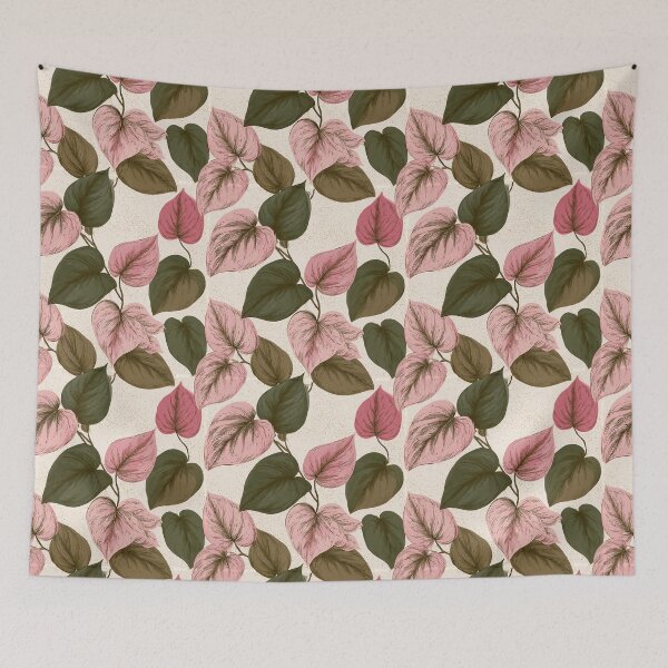 Item preview, Edgy Pothos Floral - Tropical Flower Pattern - Wedding Gifts designed and sold by RoyalStarsPatts.