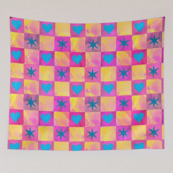 Item preview, Colourful Grid Pattern designed and sold by Clover Crow.