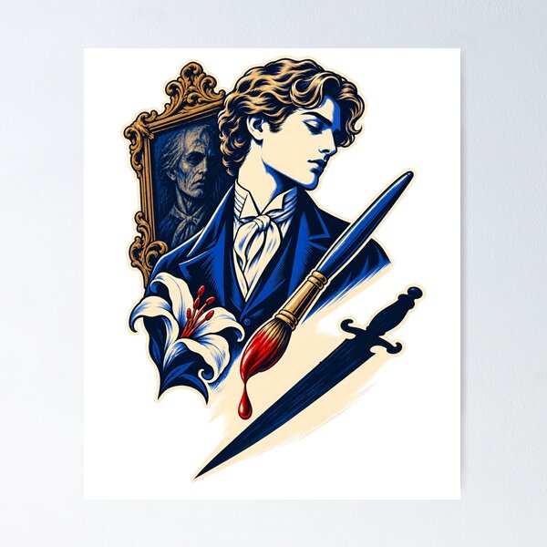 Item preview, Dorian Gray with Crimson Brush and Shadow Portrait designed and sold by Fenay Designs.