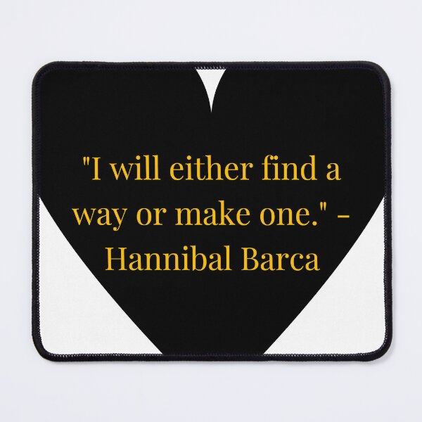 Item preview, Hannibal Barca Quote – Gold Text Black Heart designed and sold by TheIconSmith.