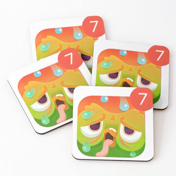 Item preview, Melting Exhausted Sweaty Face App Icon with Notification Badge 7 designed and sold by tonylau81.