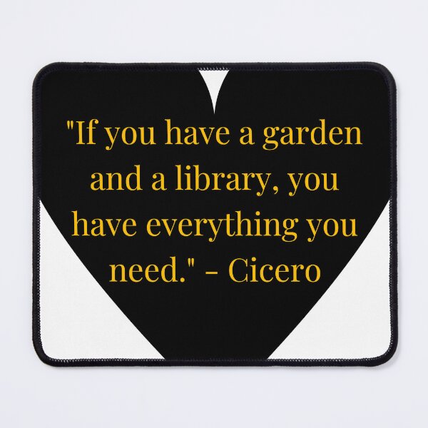 Item preview, Cicero Quote – Gold Text Black Heart designed and sold by TheIconSmith.