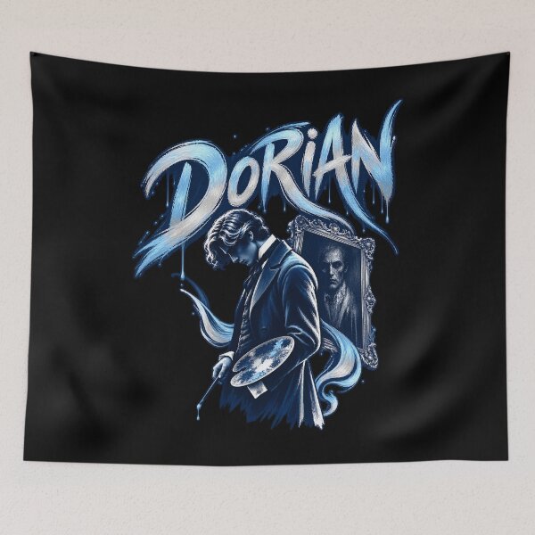 Item preview, Dorian Gray Blue Ink Artist and Haunted Portrait designed and sold by Fenay Designs.