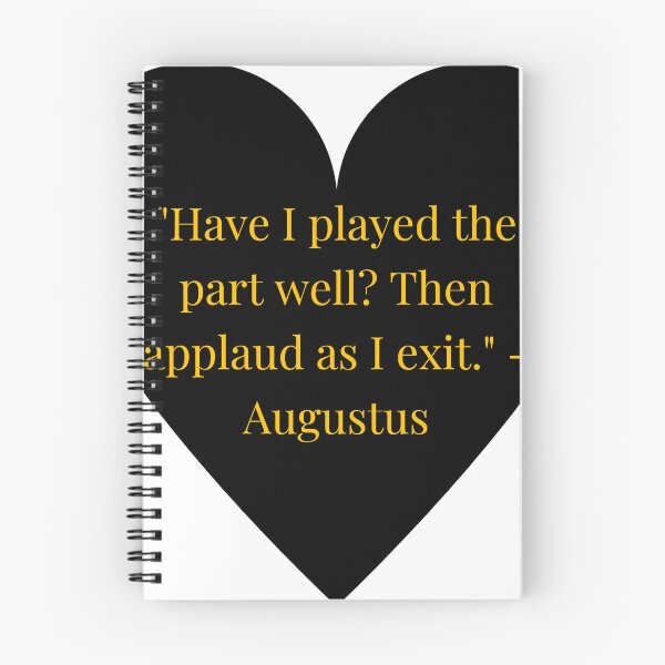 Item preview, Augustus Quote – Gold Text Black Heart designed and sold by TheIconSmith.