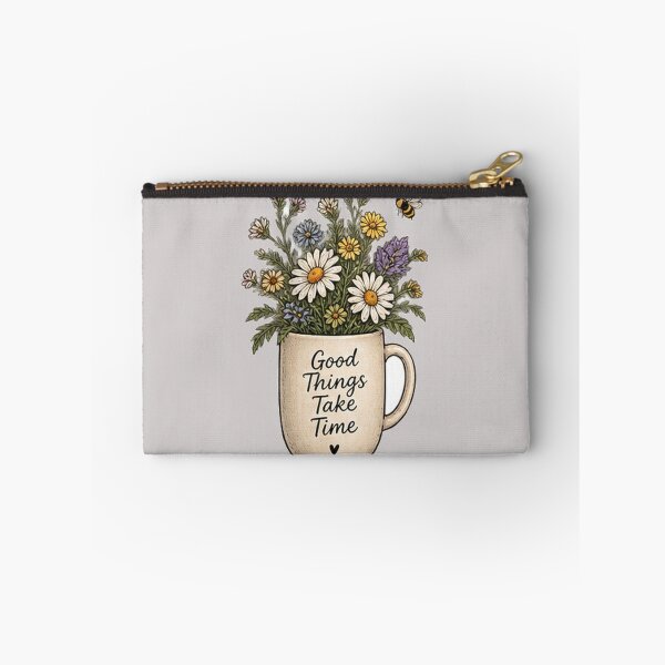 Item preview, Good Things Take Time Floral Mug designed and sold by DrAsmaaMohamed.