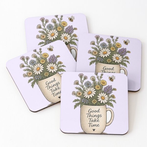 Item preview, Good Things Take Time Floral Mug designed and sold by DrAsmaaMohamed.