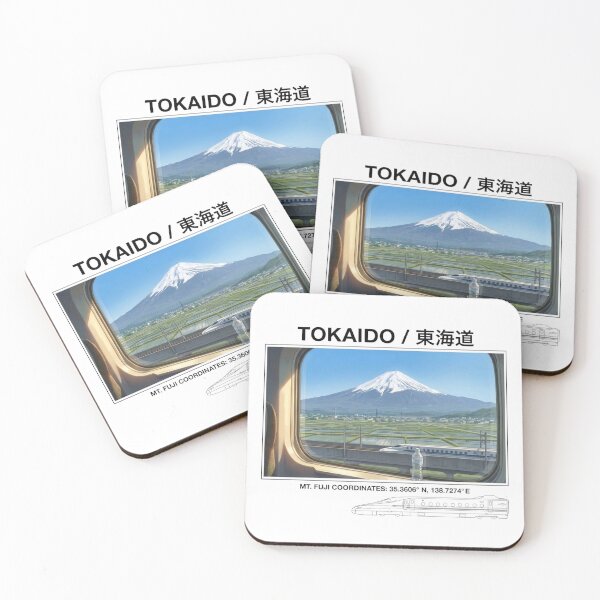 Item preview, Tren bala Tokaido Shinkansen y vista del monte Fuji desde la ventana. Estilo urbano con estética japonesa. designed and sold by Foldbloom.