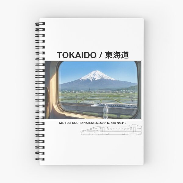Item preview, Tokaido Shinkansen Bullet Train & Mt. Fuji Window View Japanese Aesthetic Streetwear designed and sold by Foldbloom.