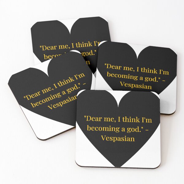 Item preview, Vespasian Quote – Gold Text Black Heart designed and sold by TheIconSmith.