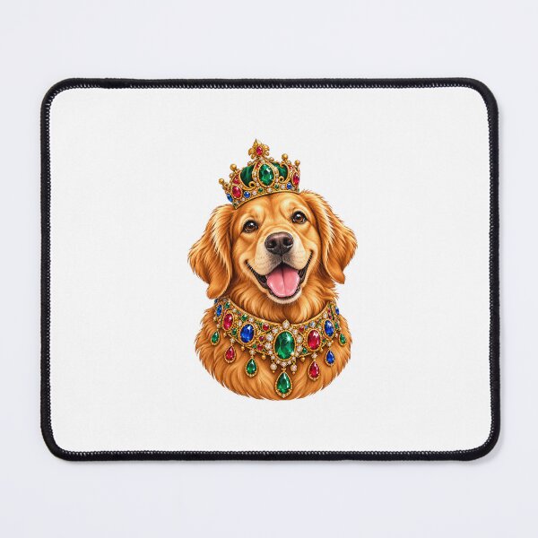 Item preview, Glamorous Bejeweled Dog Portrait Sparkly Gem Illustration designed and sold by Rod & Retriever.