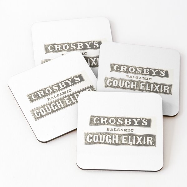 Item preview, Vintage Crosby's Cough Elixir Apothecary Sign designed and sold by Antique Science Press.