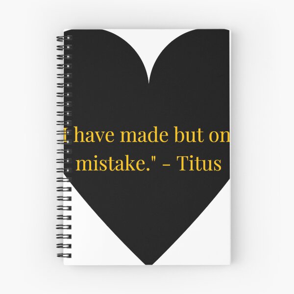 Item preview, Titus Quote – Gold Text Black Heart designed and sold by TheIconSmith.